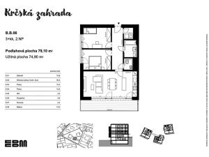 Prodej bytu 3+kk, Praha - Krč, Ke Krčské stráni, 79 m2