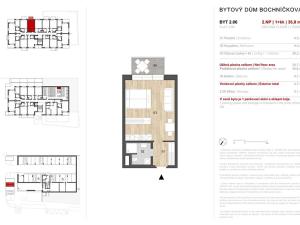 Prodej bytu 1+kk, Praha - Velká Chuchle, Bochníčkova, 37 m2