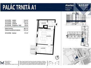 Prodej bytu 2+kk, Brno, Trnitá, 47 m2