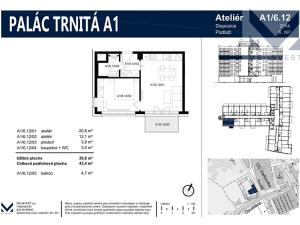 Prodej bytu 2+kk, Brno, Trnitá, 40 m2