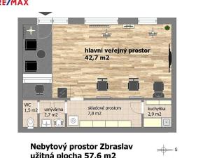 Prodej obchodního prostoru, Praha - Zbraslav, Pelzova, 57 m2