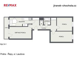 Prodej bytu 3+1, Praha - Řepy, Laudova, 68 m2