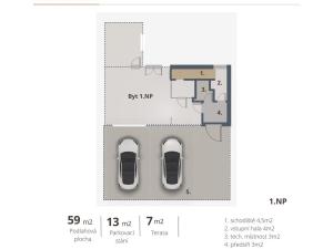 Prodej bytu 2+kk, Modřice, Bobravská, 157 m2