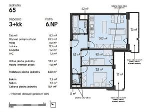 Prodej bytu 3+kk, Brno, Rybářská, 59 m2