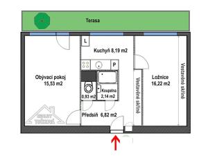 Pronájem bytu 2+1, Praha - Smíchov, U Blaženky, 50 m2