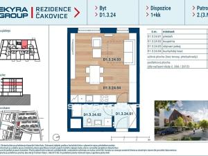 Prodej bytu 1+kk, Praha - Čakovice, Bělomlýnská, 37 m2