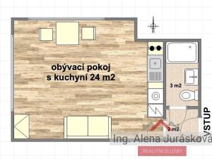 Pronájem bytu 1+kk, Praha - Libeň, Braunerova, 30 m2