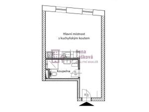 Pronájem bytu 1+kk, Jindřichův Hradec - Jindřichův Hradec I, nám. Míru, 35 m2