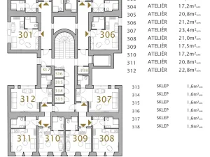 Prodej apartmánu, Praha - Nové Město, Sokolská, 21 m2