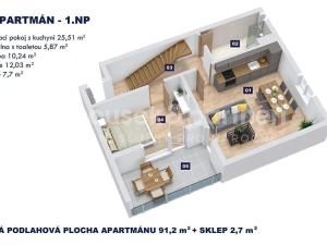 Prodej bytu 4+kk, Vrchlabí, Horská, 91 m2