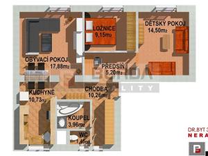 Prodej bytu 3+1, Neratovice, 81 m2