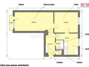 Pronájem bytu 2+1, Kraslice, Pohraniční stráže, 52 m2