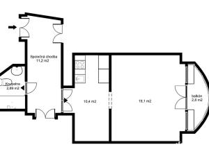 Pronájem bytu 1+1, Praha - Josefov, Široká, 34 m2