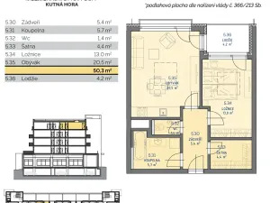 Prodej bytu 2+kk, Kutná Hora, 53 m2