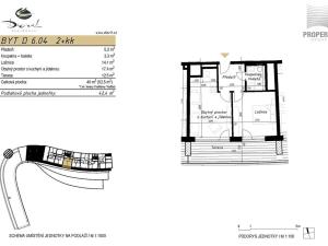 Prodej bytu 2+kk, Brno, Bystrcká, 42 m2