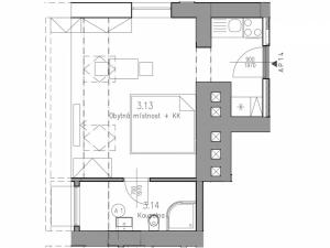 Prodej bytu 1+kk, Loučná pod Klínovcem, 28 m2