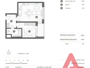 Pronájem bytu 2+kk, Praha - Vysočany, Kolbenova, 55 m2