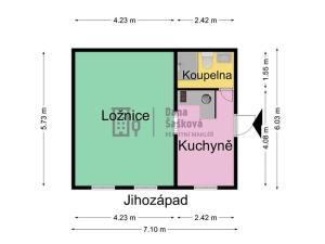 Pronájem bytu 1+1, Jindřichův Hradec, Vídeňská, 38 m2