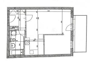 Pronájem bytu 1+kk, Praha - Háje, Loosova, 43 m2