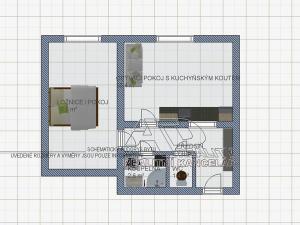 Pronájem bytu 2+kk, České Budějovice, Suchovrbenské nám., 44 m2