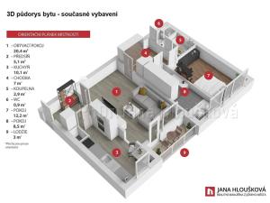 Prodej bytu 3+1, Praha - Chodov, Bachova, 72 m2