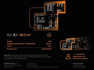 Prodej bytu 2+kk, Brno, Rostislavovo náměstí, 48 m2