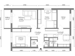 Prodej bytu 4+1, Třebíč, Obránců míru, 72 m2