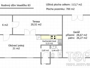 Prodej rodinného domu, Veselíčko, 113 m2