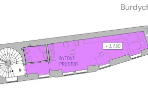 Pronájem bytu 1+kk, Brno, Orlí, 35 m2