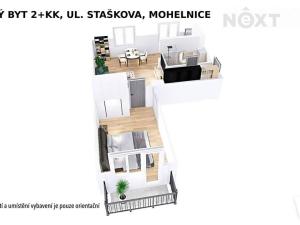 Pronájem bytu 2+kk, Mohelnice, Staškova, 53 m2