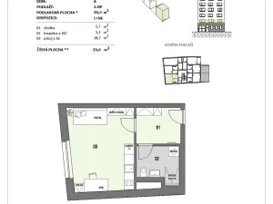 Pronájem bytu 1+kk, Brno, Cejl, 30 m2