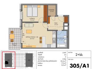 Prodej bytu 2+kk, Praha - Prosek, Prosecká, 59 m2