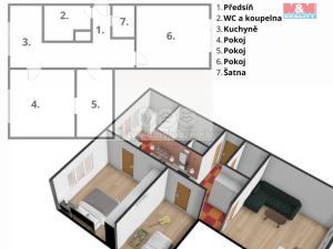 Prodej bytu 2+1, Ústí nad Labem, Ořechová, 64 m2