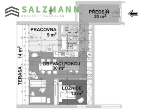 Pronájem bytu 3+kk, Plzeň, Lidická, 78 m2