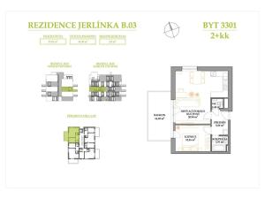 Prodej bytu 2+kk, Brno, Jerlínová, 53 m2