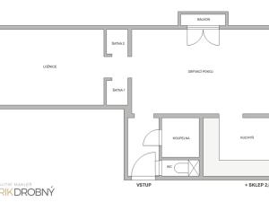 Prodej bytu 2+1, Pardubice - Zelené Předměstí, Svobody, 44 m2