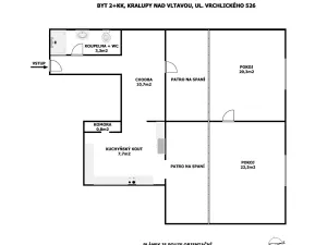 Prodej bytu 2+kk, Kralupy nad Vltavou, Vrchlického, 84 m2