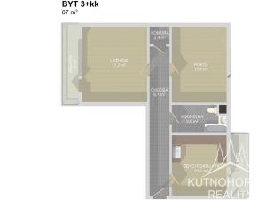 Prodej bytu 3+kk, Kutná Hora, 17. listopadu, 67 m2