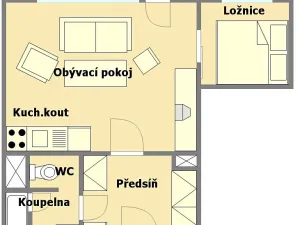 Pronájem bytu 1+1, Praha - Troja, Svídnická, 40 m2