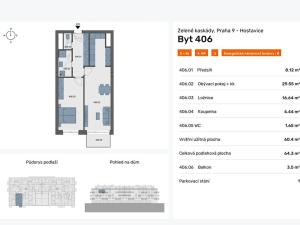 Prodej bytu 2+kk, Praha - Hostavice, Českobrodská, 64 m2