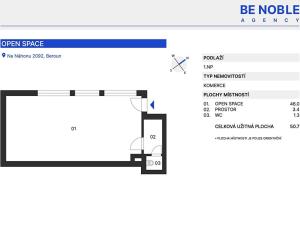 Prodej obchodního prostoru, Beroun, Na Náhonu, 51 m2