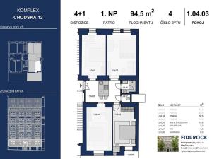 Pronájem bytu 4+1, Praha - Vinohrady, Chodská, 100 m2