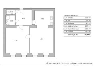 Prodej bytu 2+kk, Lipník nad Bečvou, 28. října, 88 m2