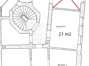 Pronájem kanceláře, Kroměříž, Husovo náměstí, 21 m2