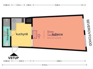 Pronájem bytu 1+1, Jindřichův Hradec, Vídeňská, 38 m2