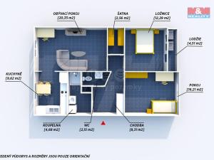 Prodej bytu 3+1, Plzeň - Doudlevce, Heyrovského, 80 m2