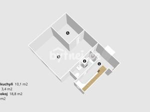 Pronájem bytu 2+kk, Praha - Bubeneč, Verdunská, 37 m2