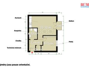 Prodej bytu 2+kk, Vochov, 43 m2