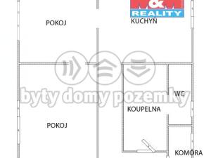 Prodej bytu 2+1, Březová, Hlavní, 57 m2