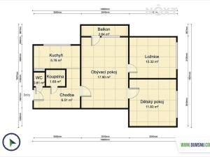 Pronájem bytu 3+1, Postřelmov, Nová, 60 m2